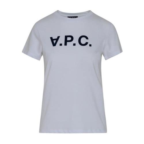 A.p.c. Ribbad Rund Hals T-shirt White, Dam