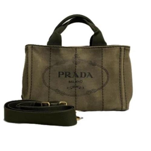 Prada Vintage Pre-owned Canvas chanel-vskor Brown, Dam