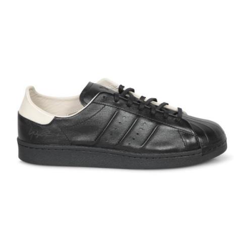 Adidas Svarta Lädersneakers för Män Black, Herr