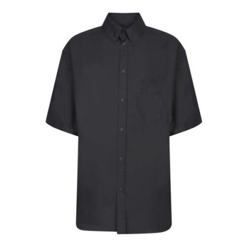 Balenciaga Svart T-shirt Polo Stil Black, Herr