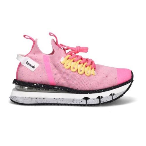 Barracuda Rosa Sneakers med Multicolor Micro Sole Pink, Dam