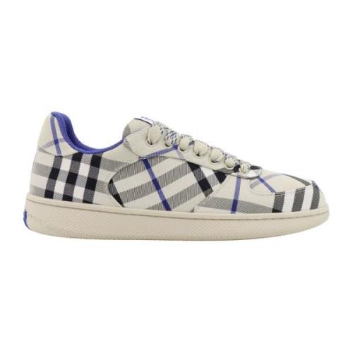 Burberry Beige Sneakers Snörning Gummisula Multicolor, Herr