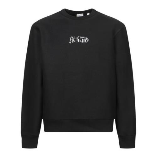 Burberry Svart Sweatshirt Klassisk Crew Neck Black, Herr