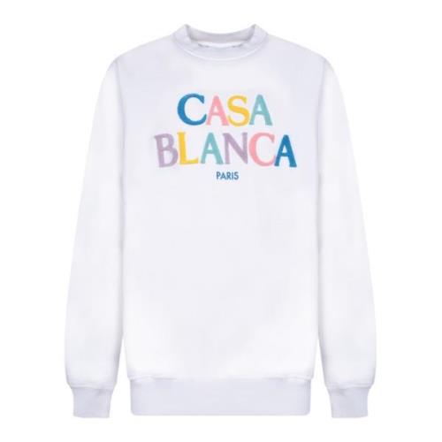 Casablanca Vit Sweatshirt Stilren Bekväm Casual White, Herr