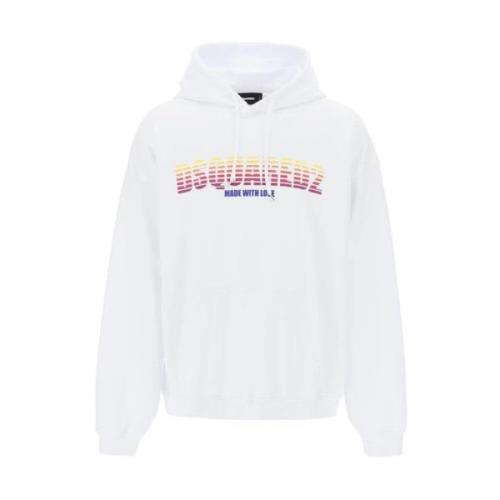 Dsquared2 Vit Sweatshirt Ss24 Herrkläder White, Herr