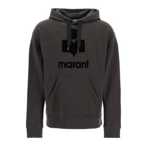 Isabel Marant Oversized Miley Hoodie med Logo Print Brown, Herr