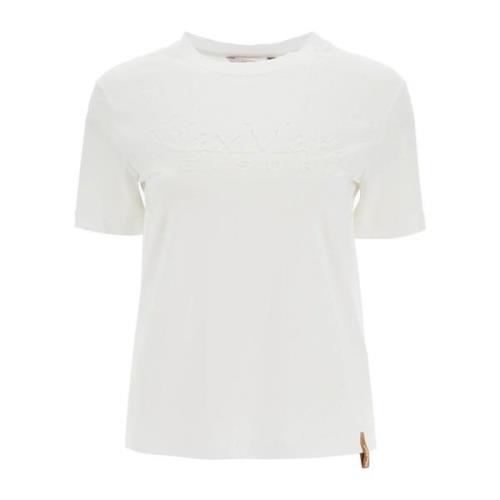 Max Mara T-shirt med tryckt logotyp White, Dam