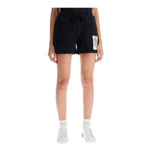 Moschino Teddy Bear Sports Shorts Black, Dam