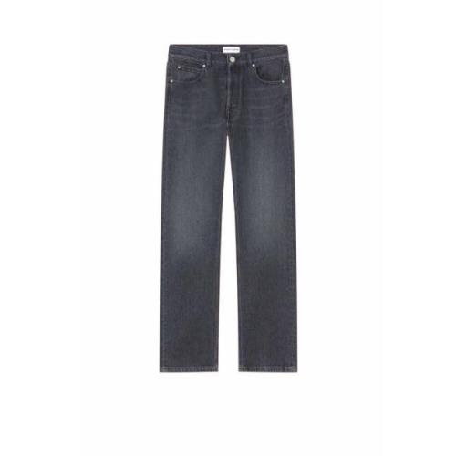 Pinko Vintage Grå Straight-Fit Denim Jeans Gray, Dam