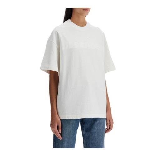 Jil Sander Oversized Logo T-Shirt White, Dam