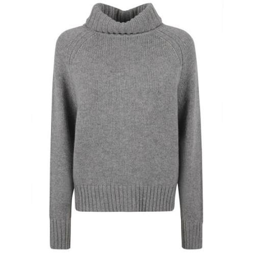 Allude Rullkrage Ull-Kashmir Sweatshirt Gray, Dam