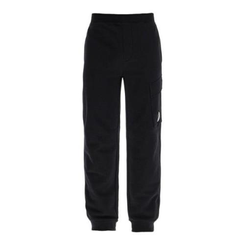 C.p. Company Cargo Fleece Sweatpants Black, Herr