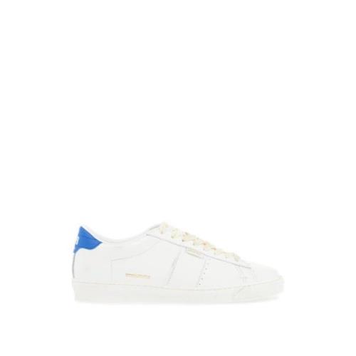 Golden Goose Minimalistiska lädersneakers med perforeringar White, Her...