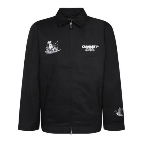 Carhartt Wip Svart Jacka för Män Aw24 Black, Herr