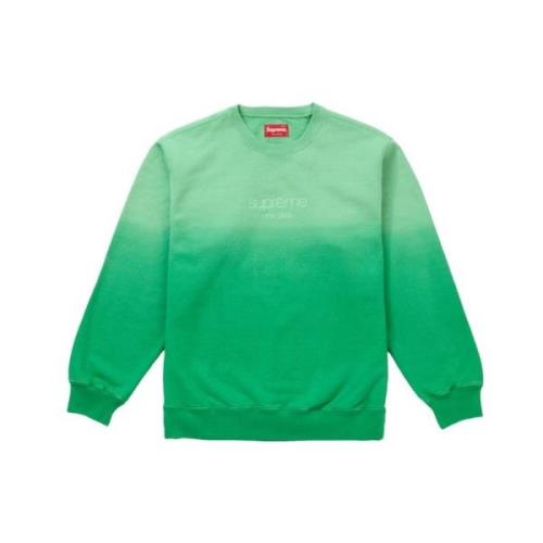 Supreme Grön Doppad Crewneck Tröja Green, Herr