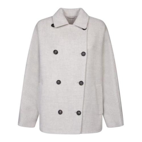 Brunello Cucinelli Lyxig Grå Kappa Aw24 Gray, Dam