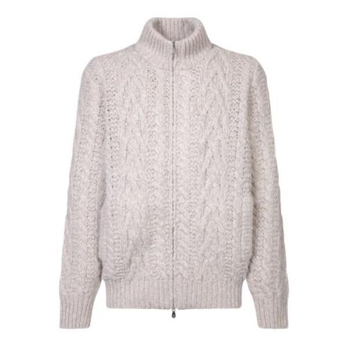 Brunello Cucinelli Lyxig Vit Cardigan Sweater Aw24 White, Herr