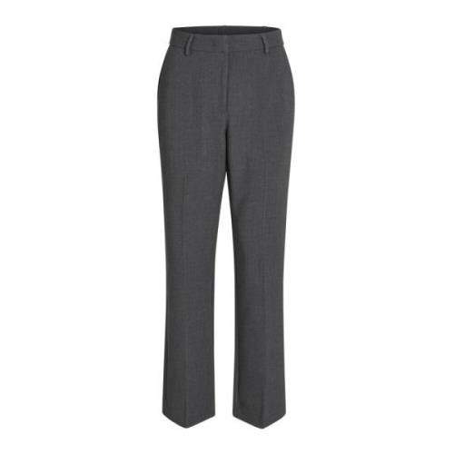 RUE de Femme Elegant Wide Leg Trousers Light Grey Gray, Dam