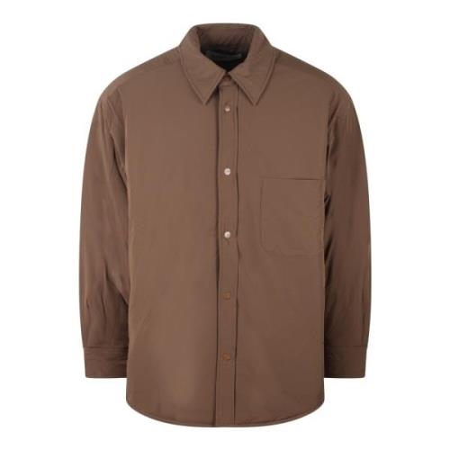 Autry Vadderad Overshirt Tryckknappstängning Brown, Herr