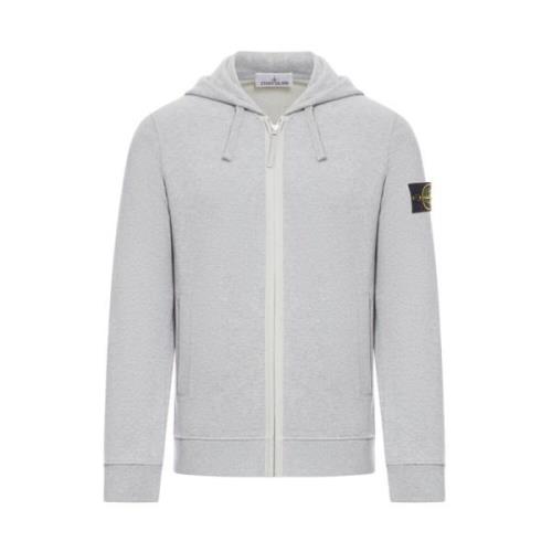 Stone Island Grå Huvtröja med Dragkedja Gray, Herr