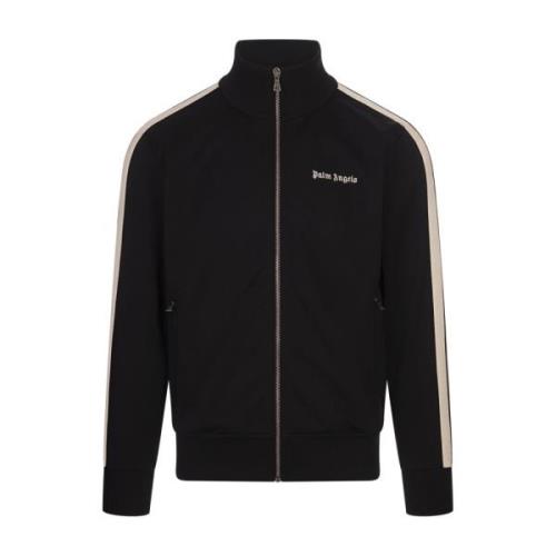 Palm Angels Svart track jacket med logobroderi Black, Herr