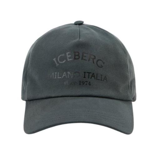 Iceberg Bomull gabardin baseballkeps Gray, Herr