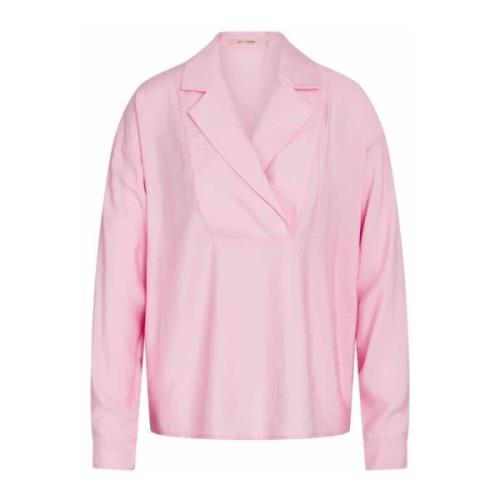 RUE de Femme Elegant Wrap Blus i Rosewater Pink, Dam