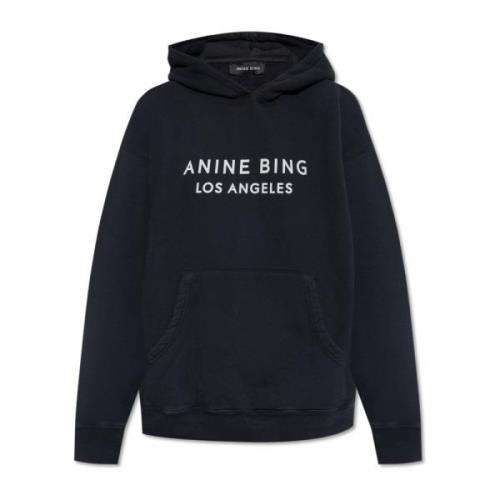 Anine Bing Hoodie Black, Dam