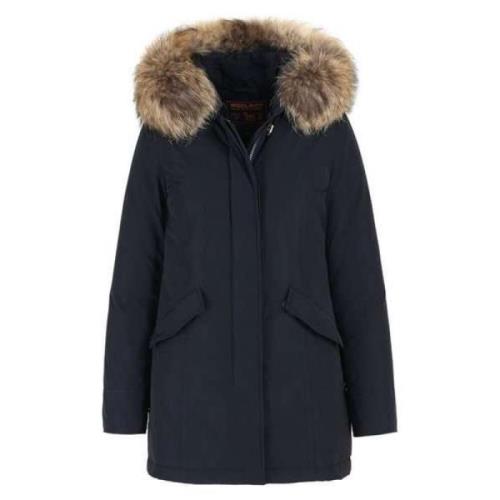 Woolrich Lyxig Arctic Parka med Avtagbar Päls Blue, Dam