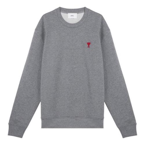 Ami Paris Crewneck Sweatshirt Gray, Herr