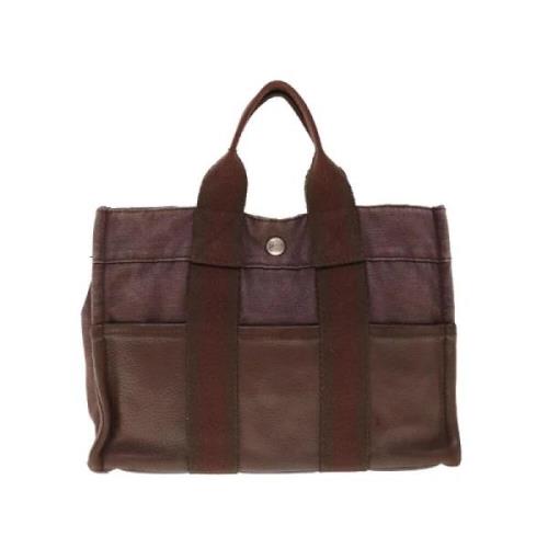 Hermès Vintage Pre-owned Canvas handvskor Brown, Dam