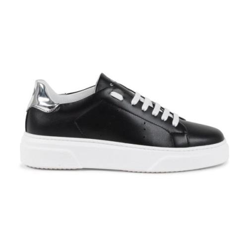 Dee Ocleppo Italiensk Lädersneaker med Klack Black, Dam