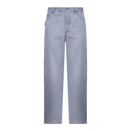 Bottega Veneta Grå Wide-Leg Denim Jeans Gray, Herr