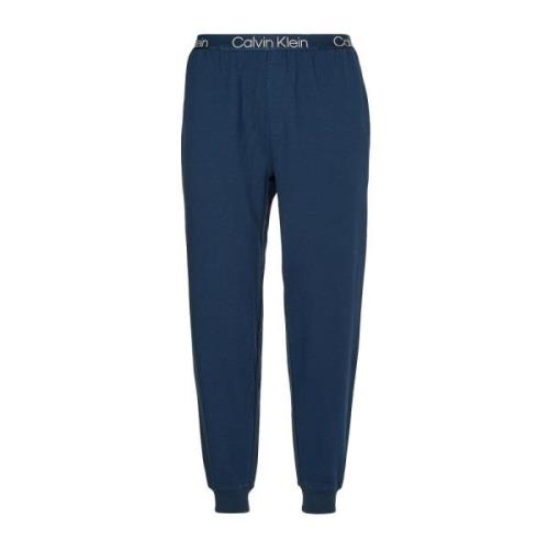 Calvin Klein Lett Jogger Sweatpants Blue, Herr