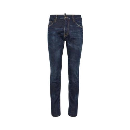 Dsquared2 Mörk Ren Tvätt Cool Kille Jeans Blue, Herr