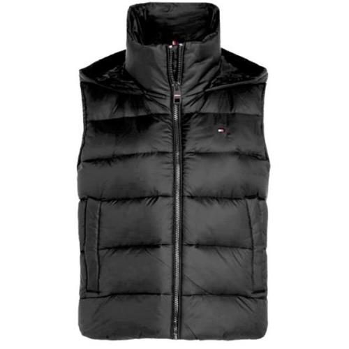 Tommy Hilfiger Svart Lättvikts Pufferjacka Black, Herr