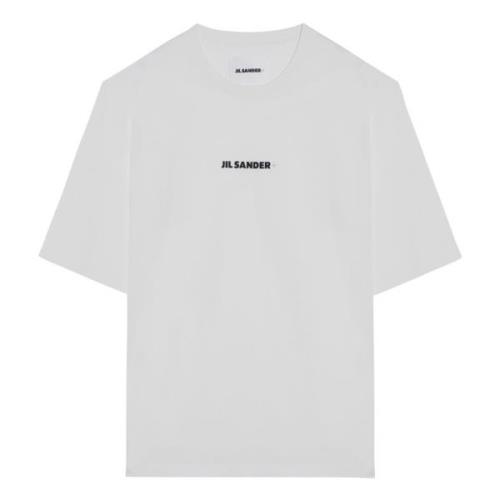 Jil Sander Kortärmad rund hals T-shirt White, Herr