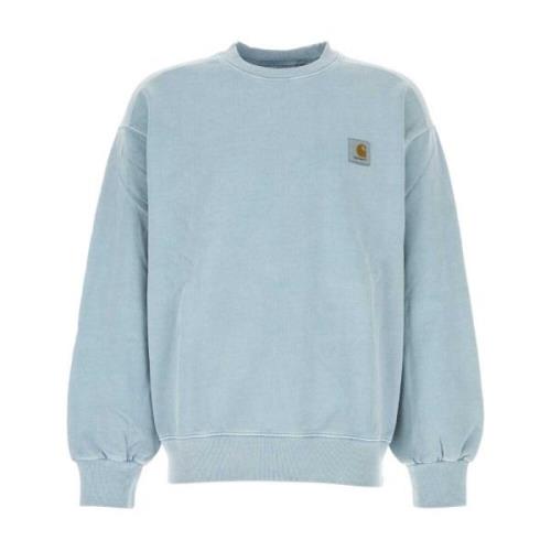 Carhartt Wip Ljusblå Bomull Oversize Sweatshirt Blue, Herr