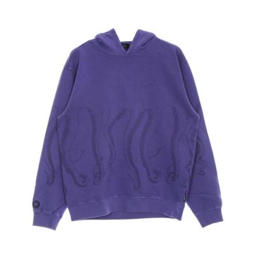 Octopus Amethyst Färgad Lättvikts Hoodie Herr Purple, Herr