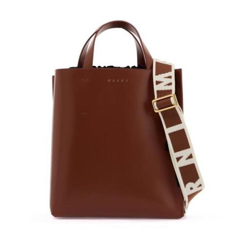 Marni Elegant Läder Toteväska Brown, Dam