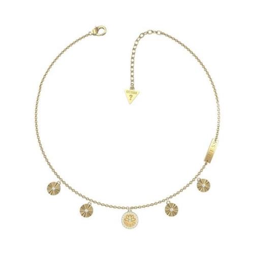 Guess Damhalsband Rostfritt Stål Guld Cubic Zirkonia Yellow, Dam