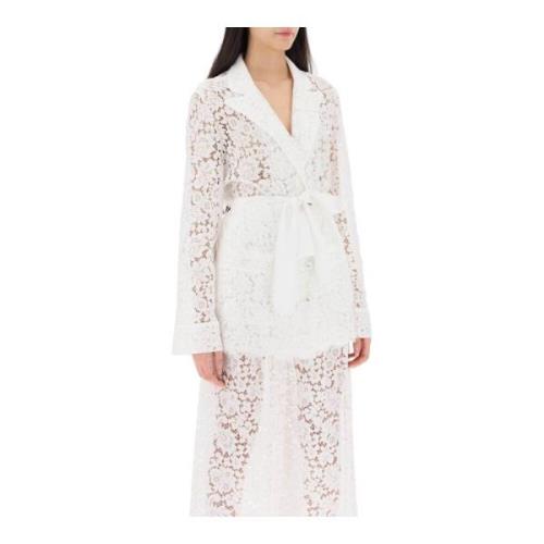 Dolce & Gabbana Pyjamas skjorta med självknutet bälte White, Dam