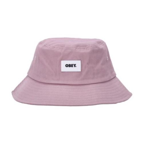 Obey Modig Label Bucket Hat Lila Krita Pink, Herr