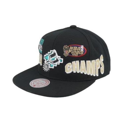 Mitchell & Ness NBA World Champs Snapback Spurs Black, Unisex