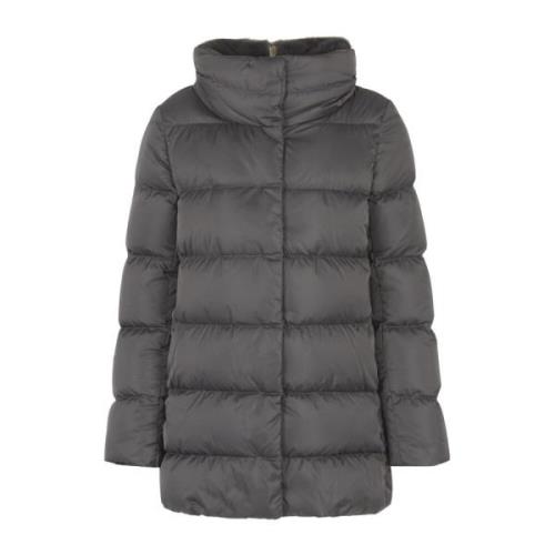 Herno Grå Faux Fur A-Formad Kappa Gray, Dam