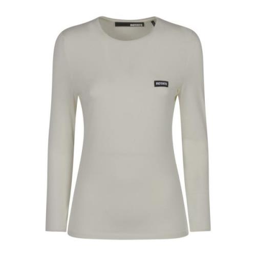 Rotate Birger Christensen Långärmad T-shirt med roterande design Beige...