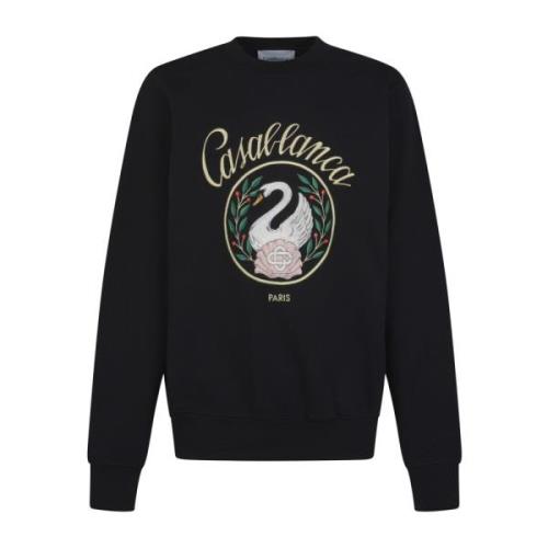 Casablanca Chenille Broderad Sweatshirt Black, Herr