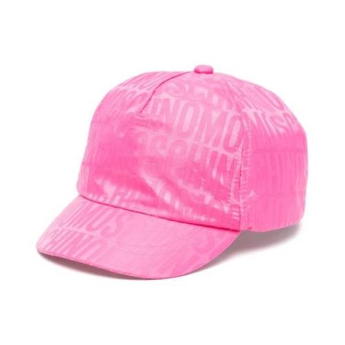 Moschino Basebollkeps med Logotyp Text Pink, Dam