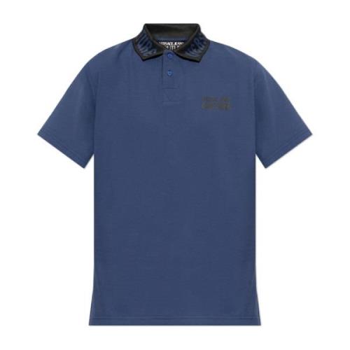 Versace Jeans Couture Polo med tryckt logotyp Blue, Herr