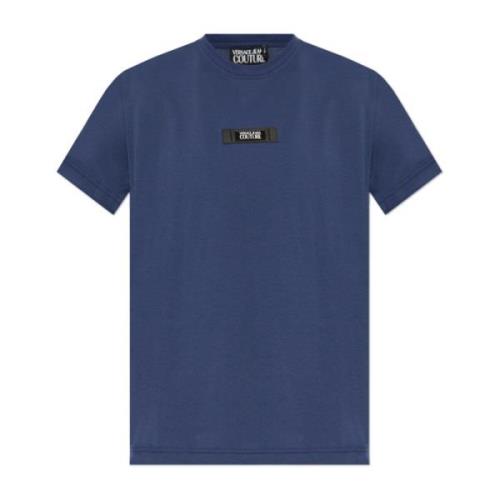 Versace Jeans Couture T-shirt med logopatch Blue, Herr